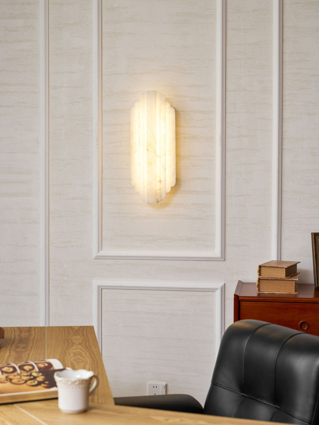 Applique murale moderne Vas en Albâtre Blanc