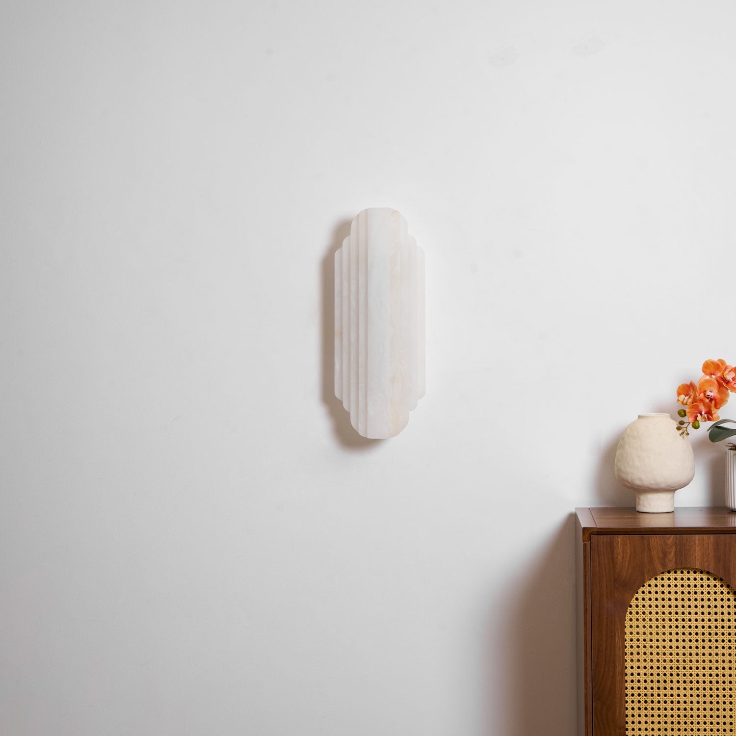 Applique murale moderne Vas en Albâtre Blanc
