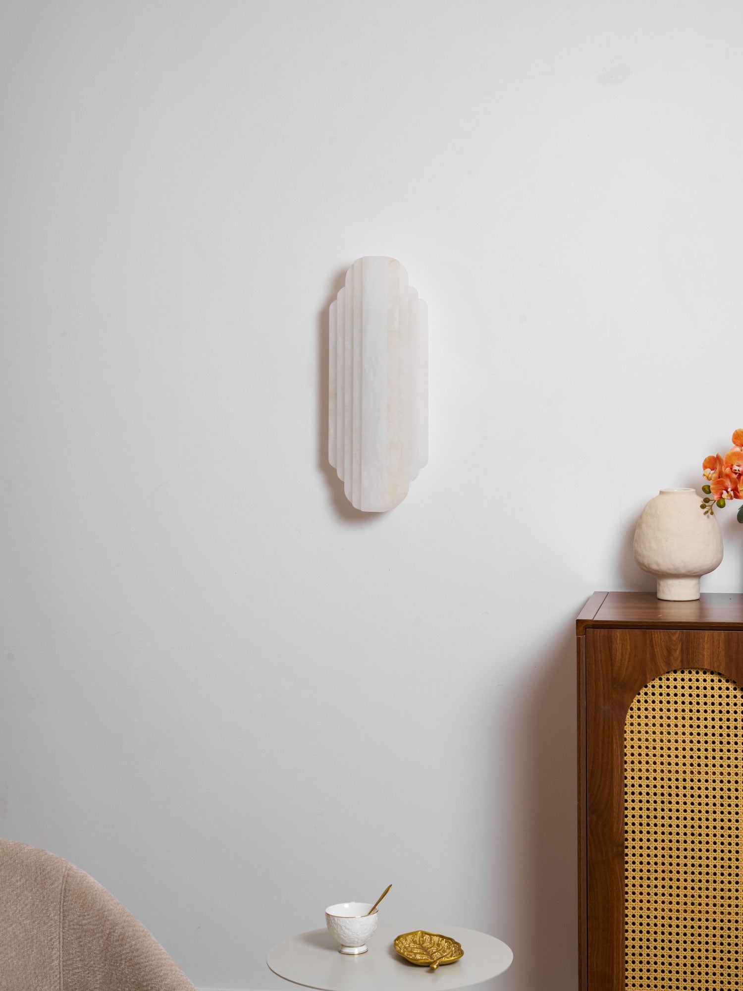 Applique murale moderne Vas en Albâtre Blanc