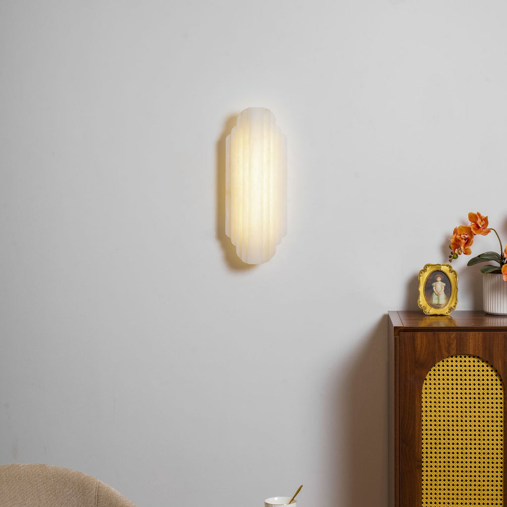Applique murale moderne Vas en Albâtre Blanc