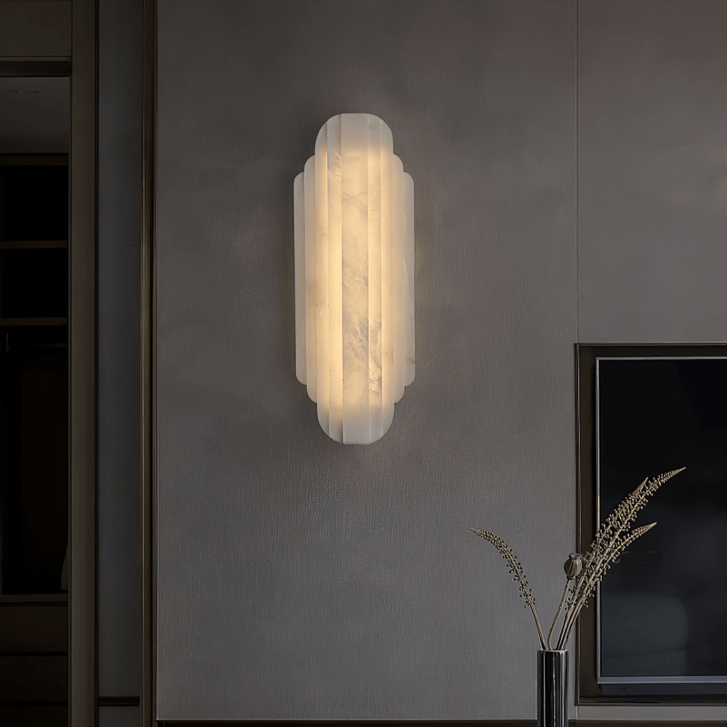 Applique murale moderne Vas en Albâtre Blanc