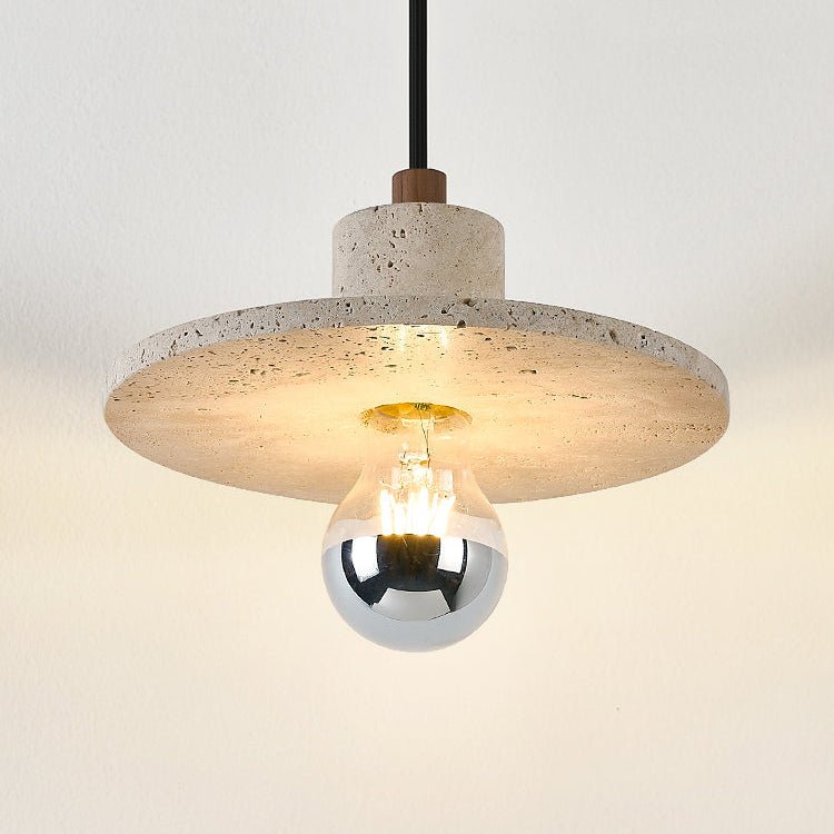 Suspension moderne Valdemar en Travertin jaune