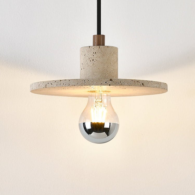 Suspension moderne Valdemar en Travertin jaune