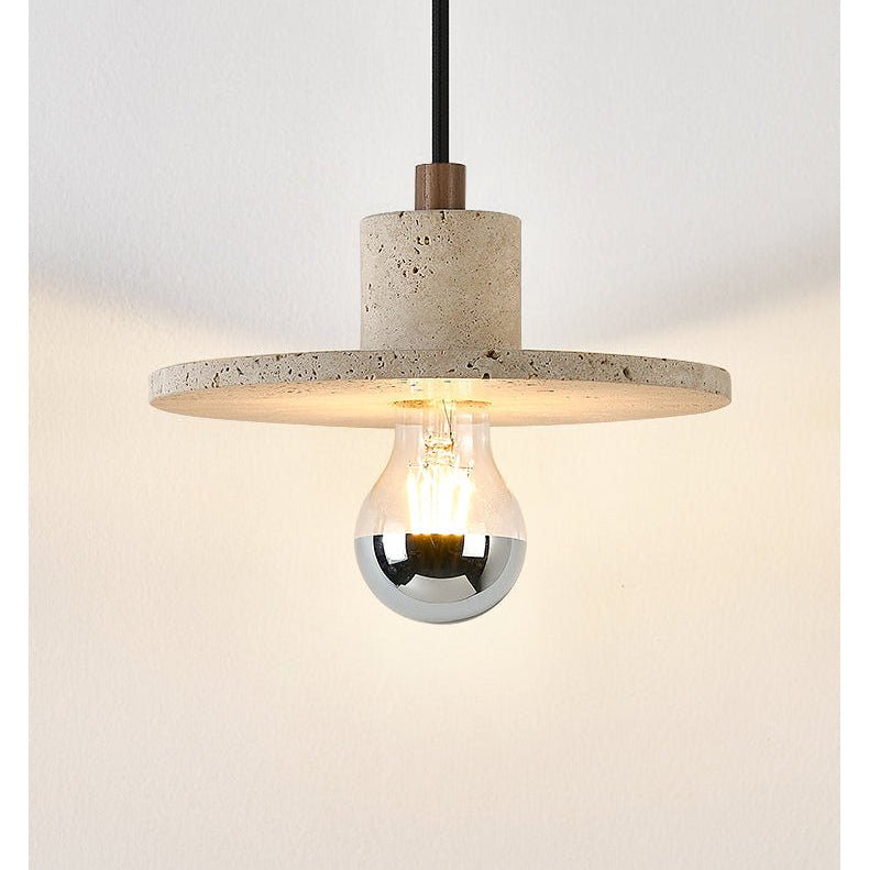 Suspension moderne Valdemar en Travertin jaune