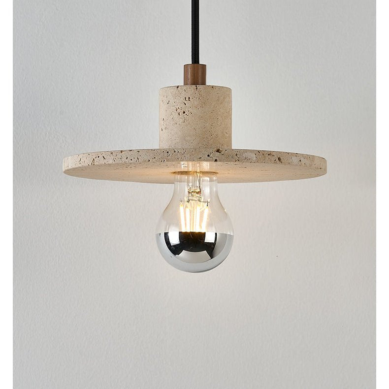 Suspension moderne Valdemar en Travertin jaune