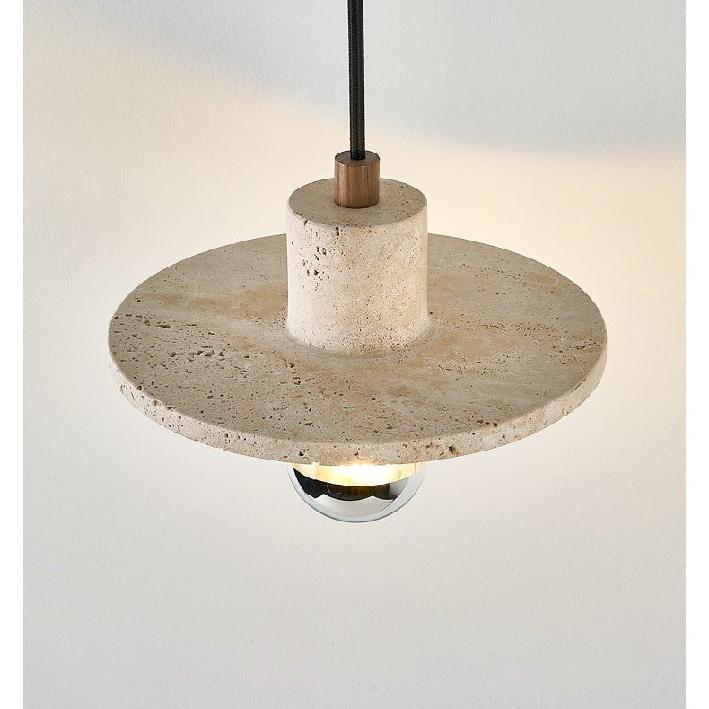 Suspension moderne Valdemar en Travertin jaune