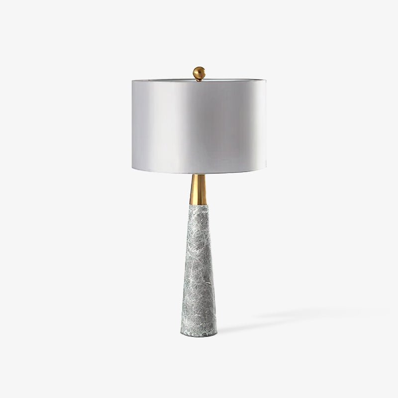 Lampe à poser moderne Buckley en Métal, Marbre Doré et gris