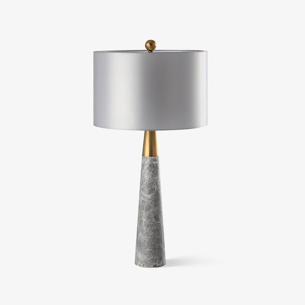 Lampe à poser moderne Buckley en Métal, Marbre Doré et gris