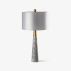 Lampe à poser moderne Buckley en Métal, Marbre Doré et gris