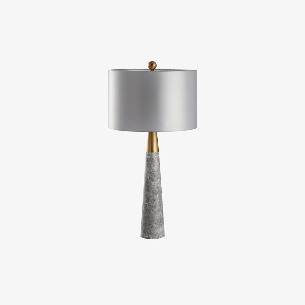 Lampe à poser moderne Buckley en Métal, Marbre Doré et gris