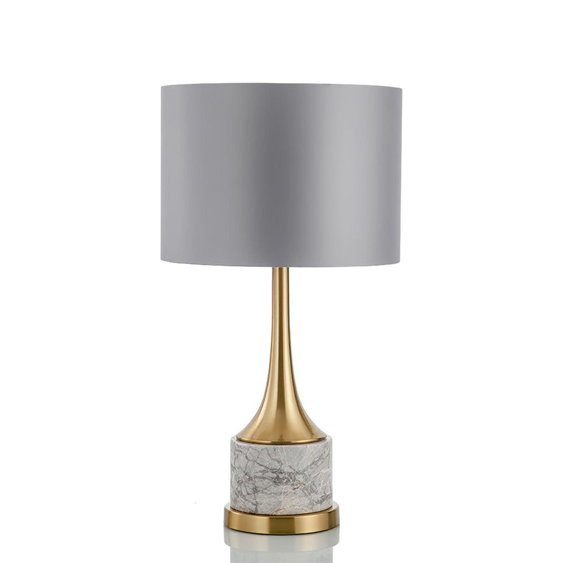 Lampe à poser moderne Buckley en Métal, Marbre Doré et gris