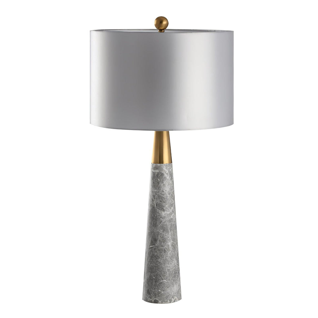 Lampe à poser moderne Buckley en Métal, Marbre Doré et gris
