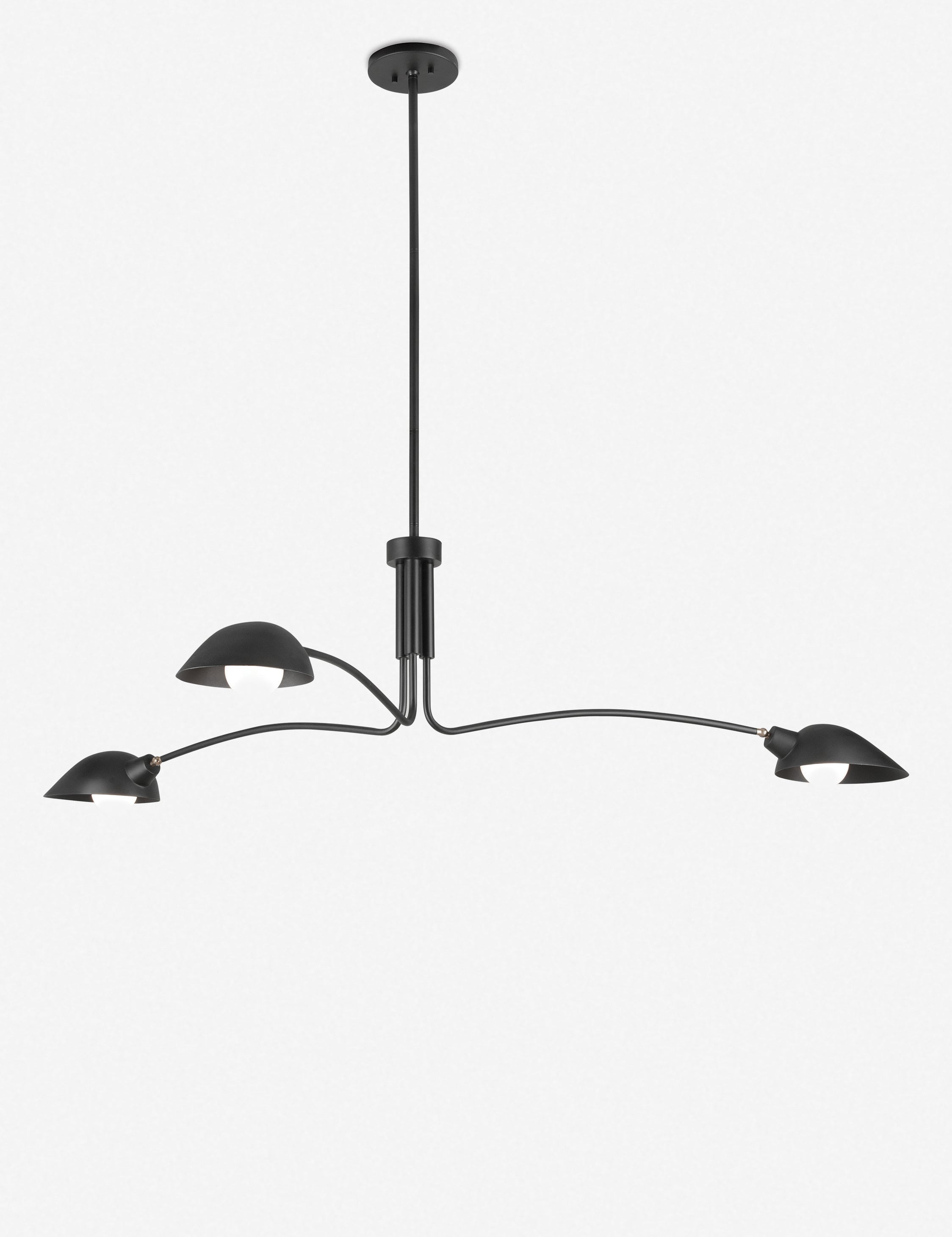 Lustre moderne Rowan en noir doux - Noir doux
