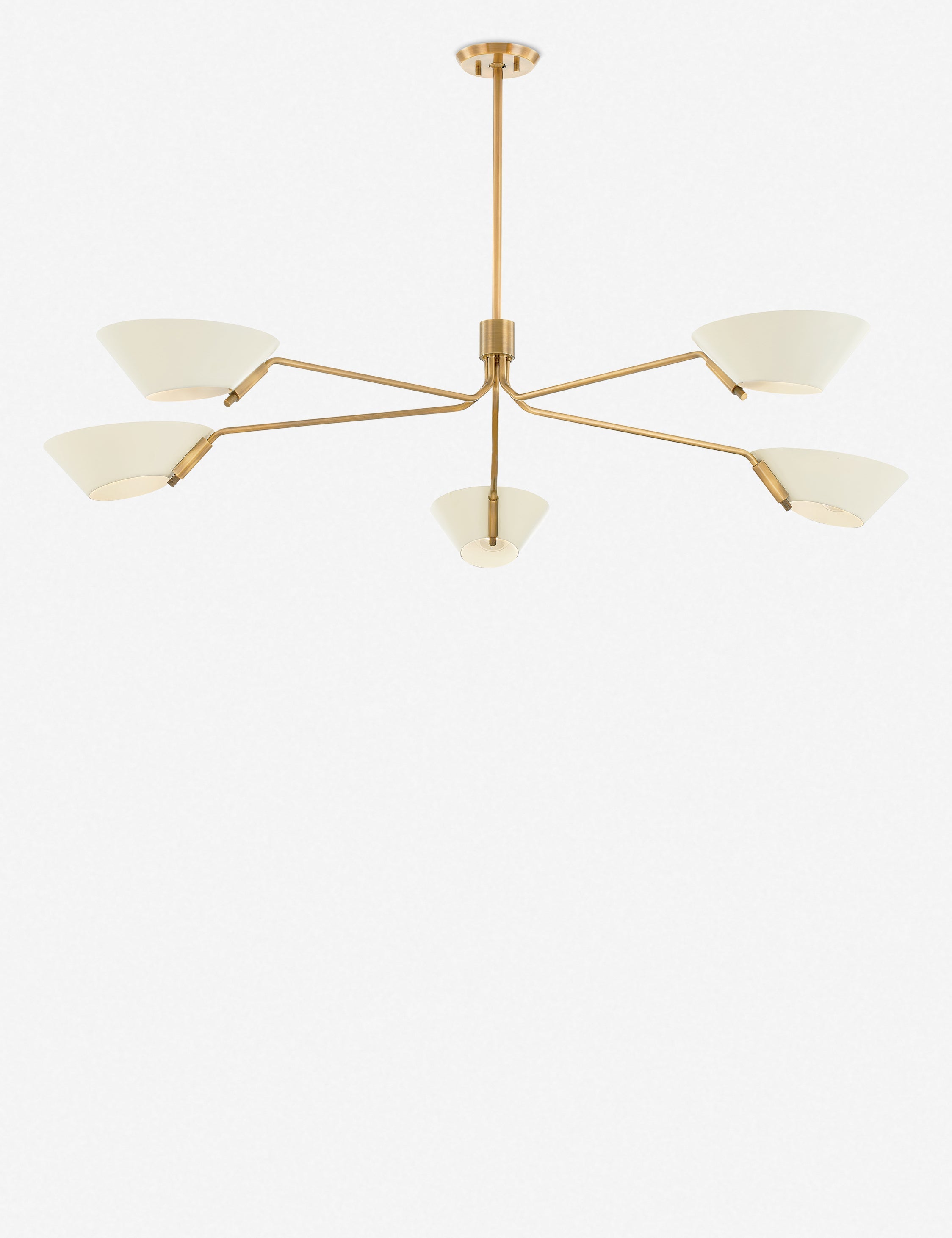 Lustre moderne Sen en crème et laiton - Crème et laiton