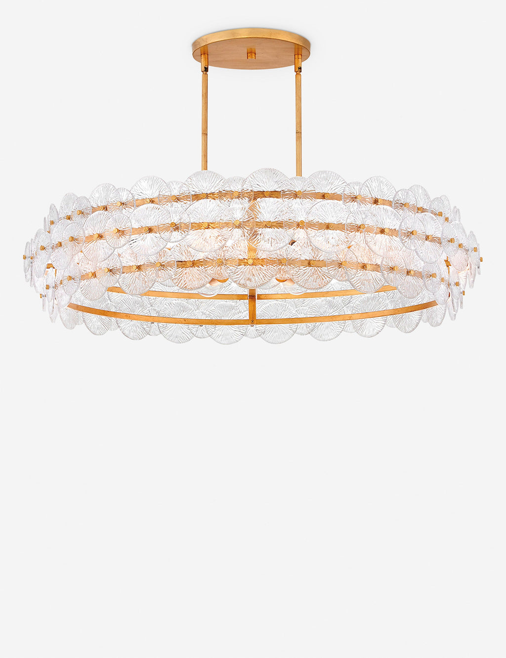 Lustre contemporain Lawson en patiné laiton - Patiné laiton