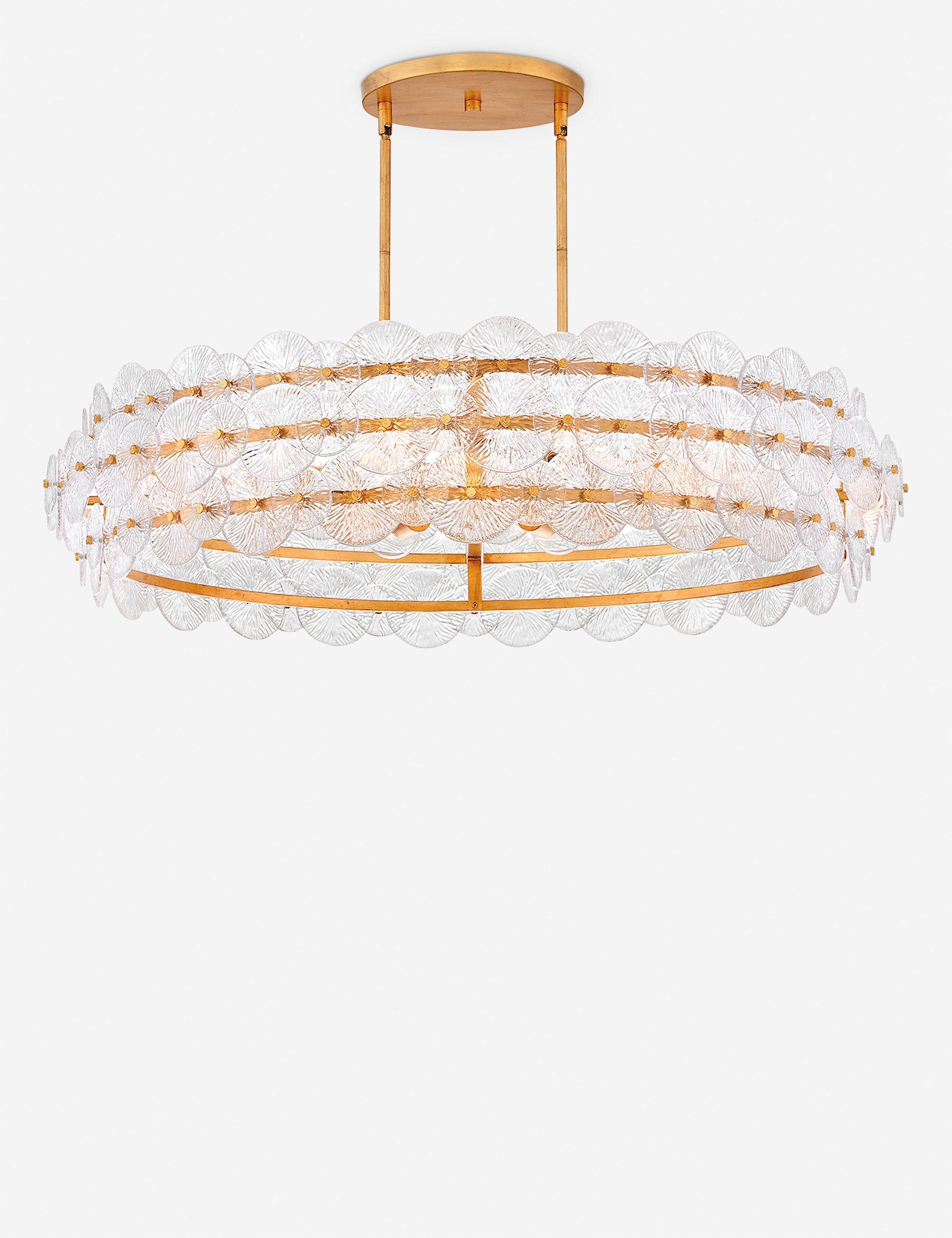 Lustre contemporain Lawson en patiné laiton - Patiné laiton