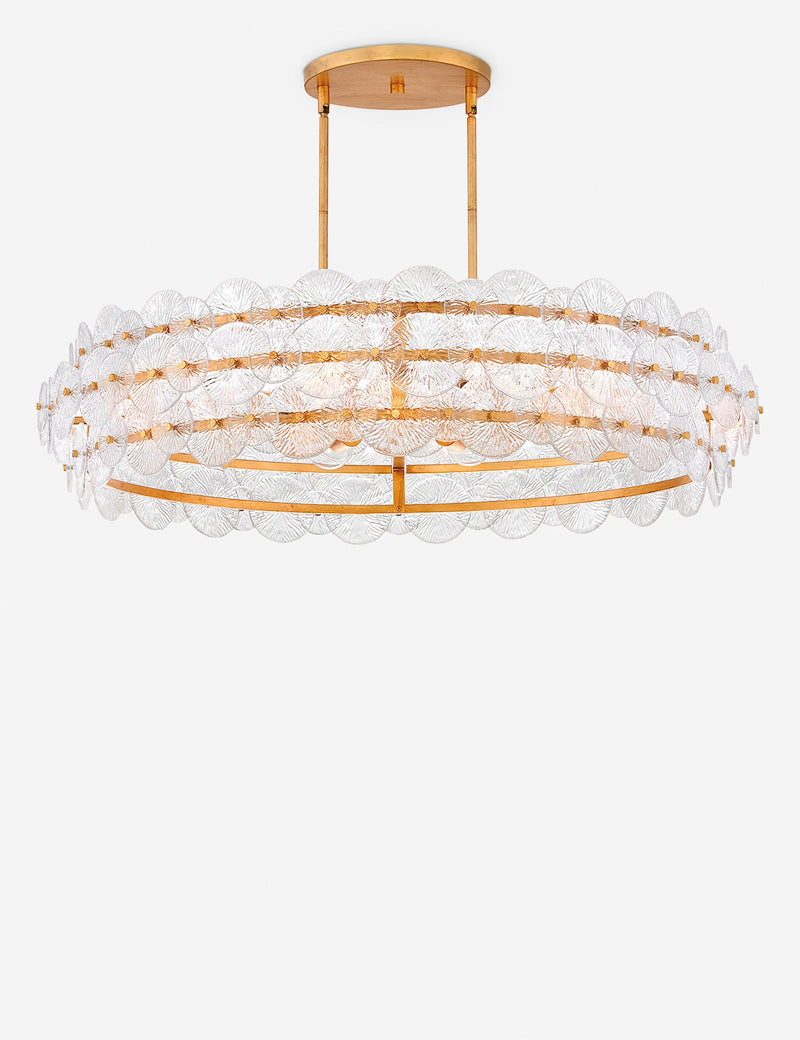 Lustre contemporain Lawson en patiné laiton - Patiné laiton