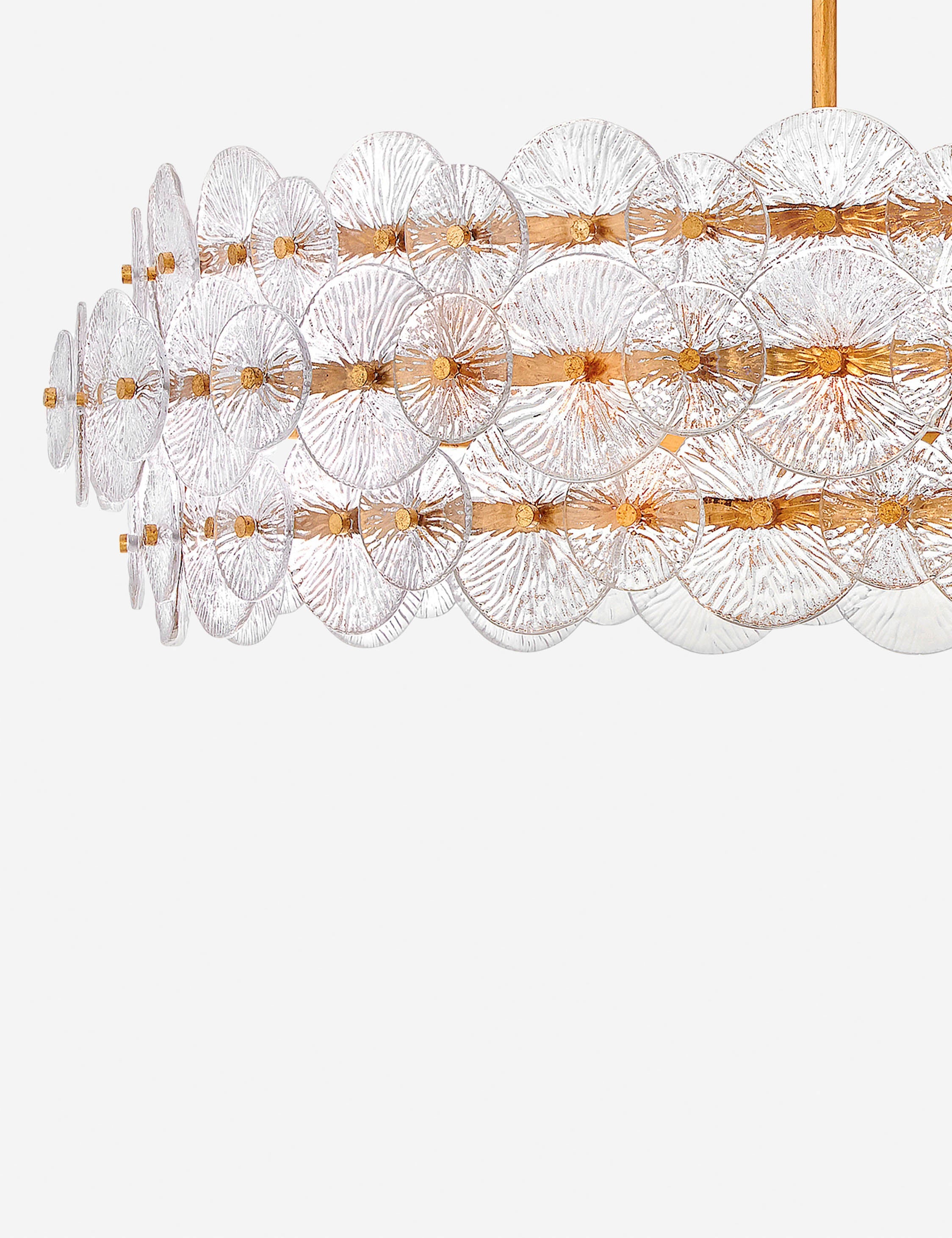 Lustre contemporain Lawson en patiné laiton - Patiné laiton