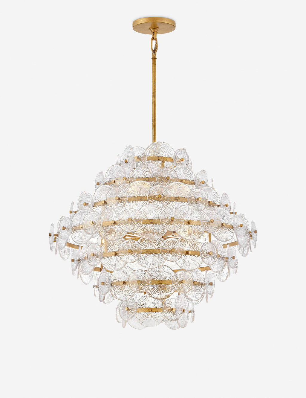 Lustre contemporain Lawson en patiné laiton - Patiné laiton