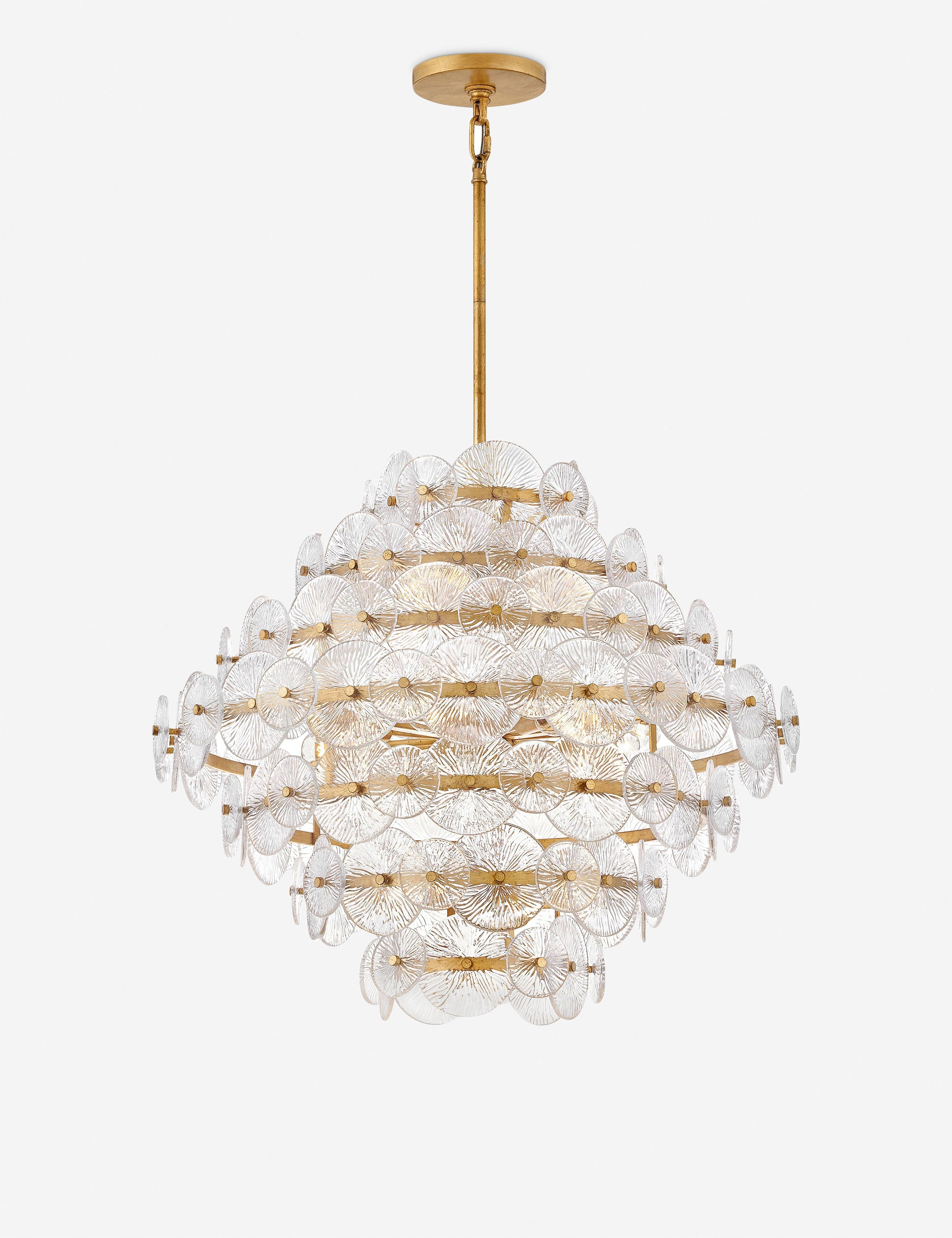 Lustre contemporain Lawson en patiné laiton - Patiné laiton