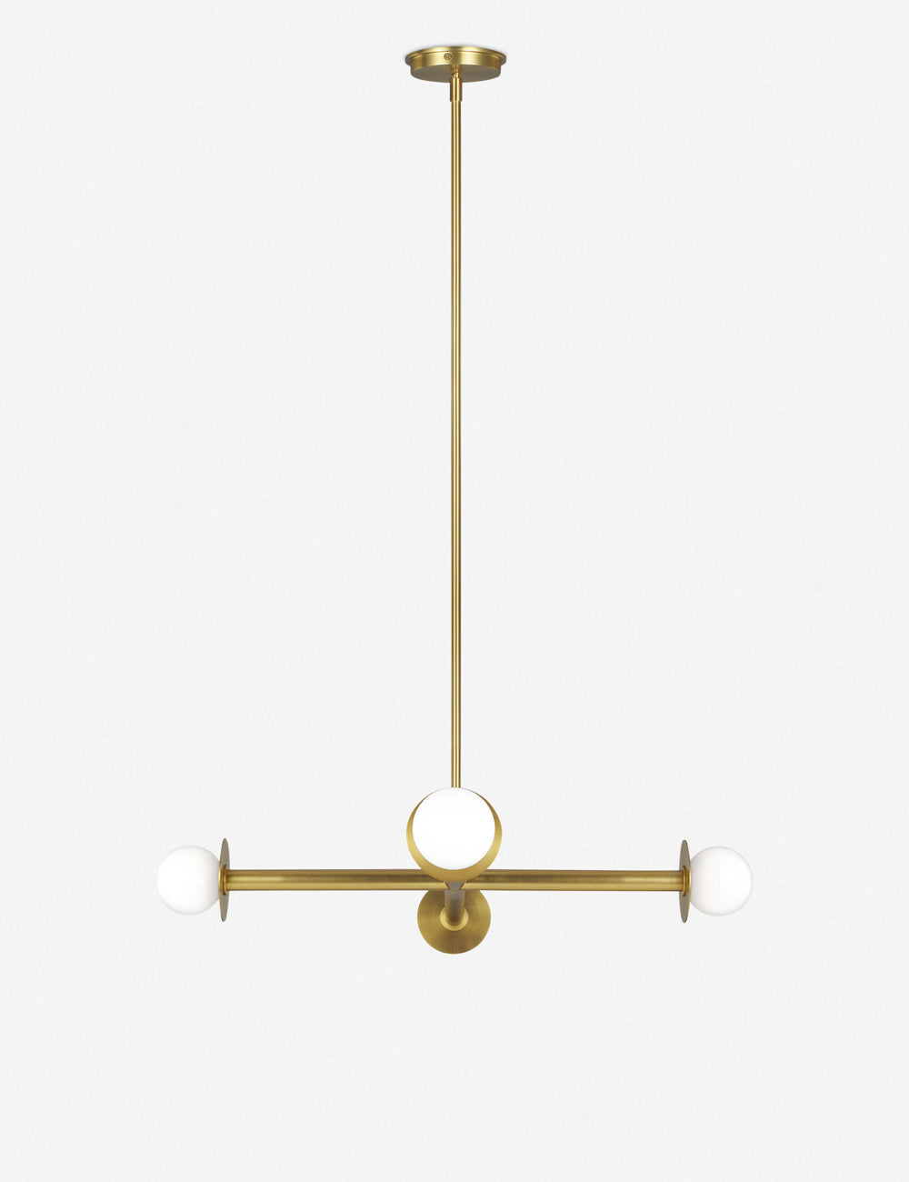 Lustre design Enoch en laiton bruni - Laiton bruni