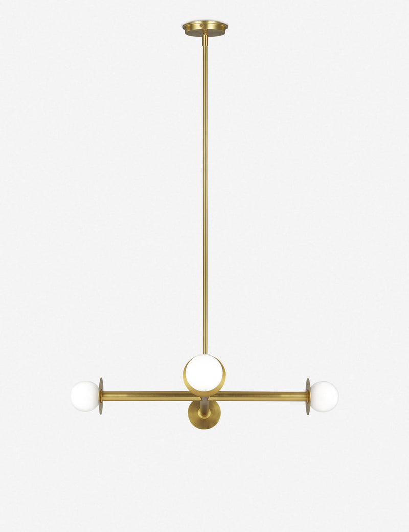 Lustre design Enoch en laiton bruni - Laiton bruni