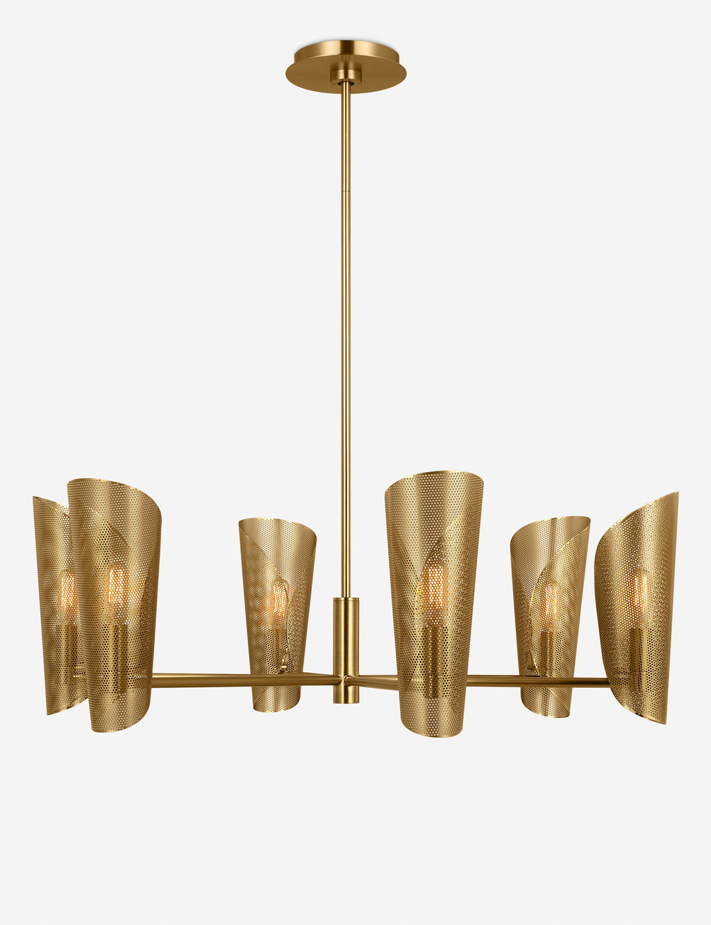 Lustre vintage Piers en laiton bruni - Laiton bruni