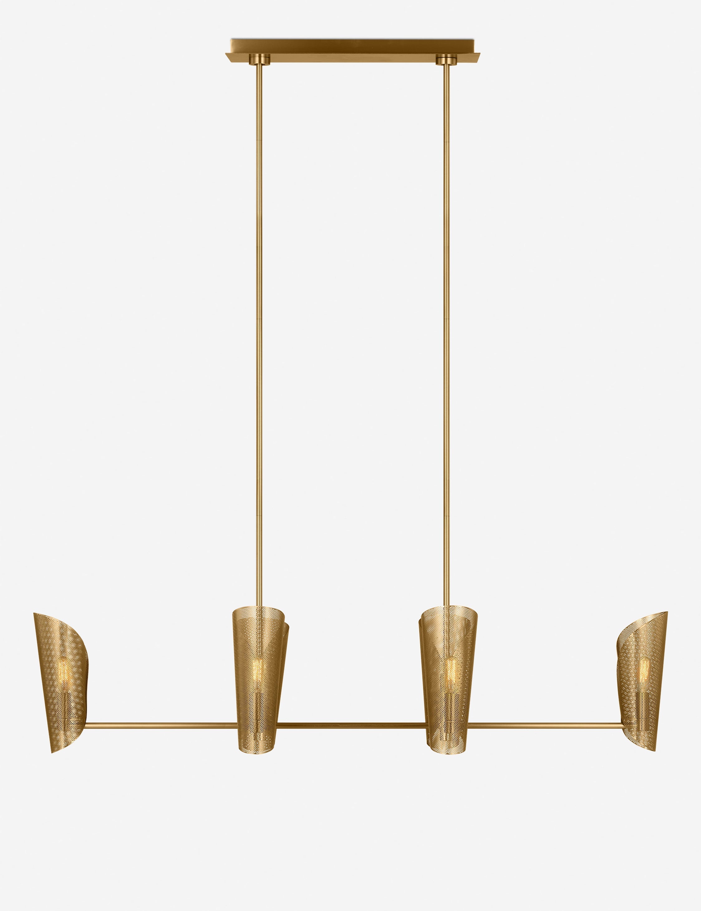 Lustre vintage Piers en laiton bruni - Laiton bruni