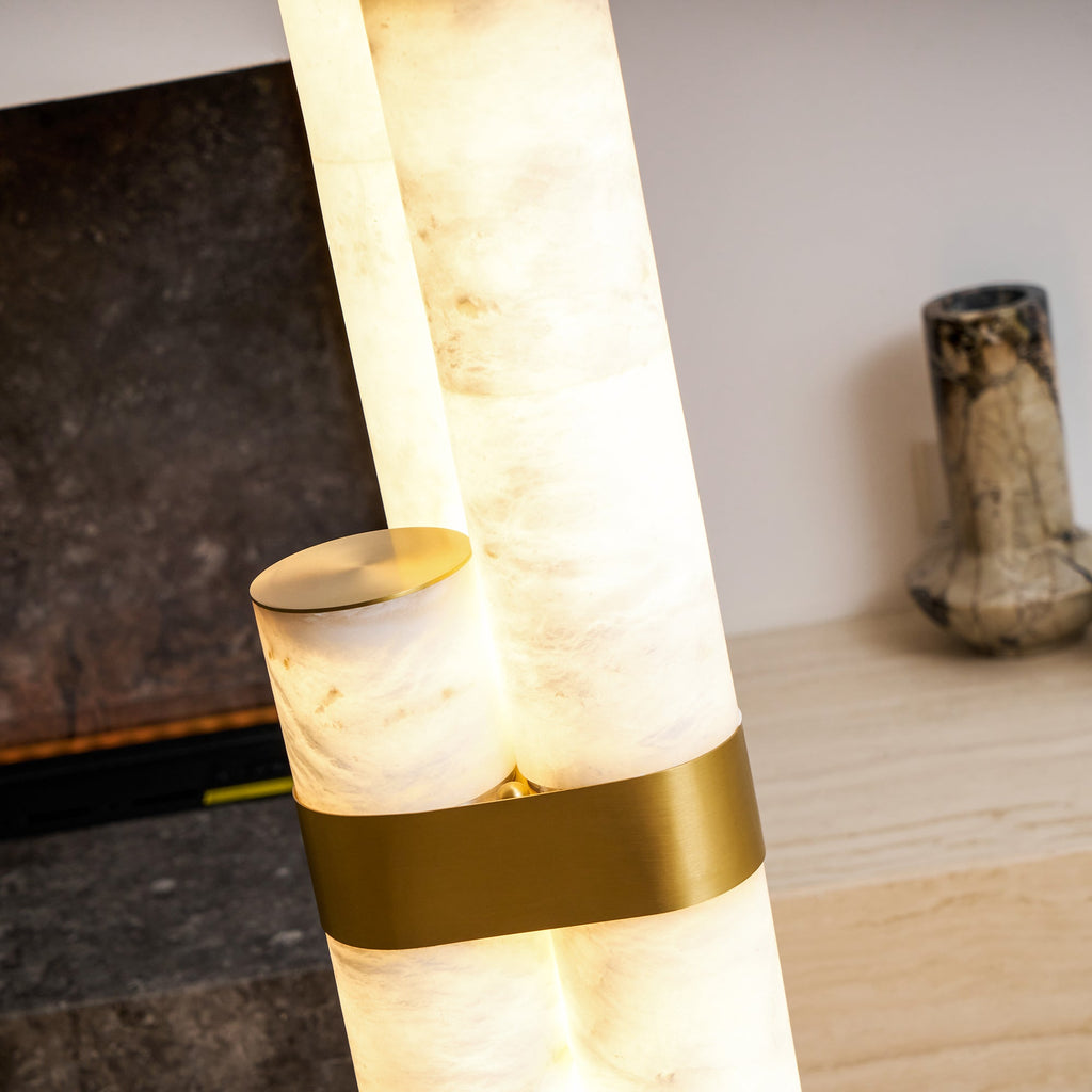 Lampadaire moderne Askild en Albâtre