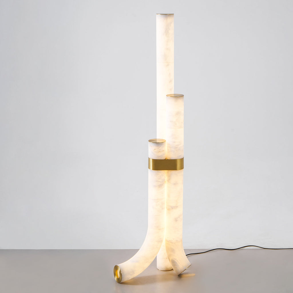 Lampadaire moderne Askild en Albâtre