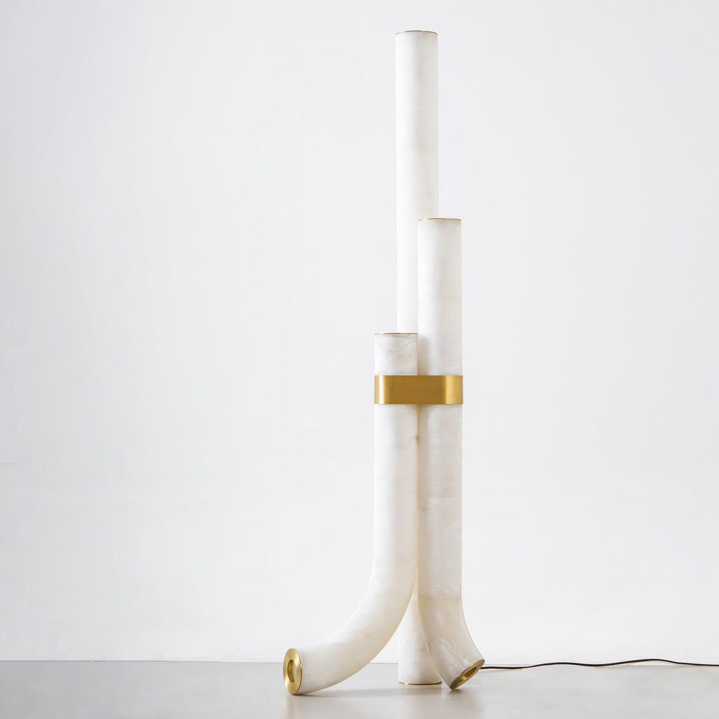 Lampadaire moderne Askild en Albâtre