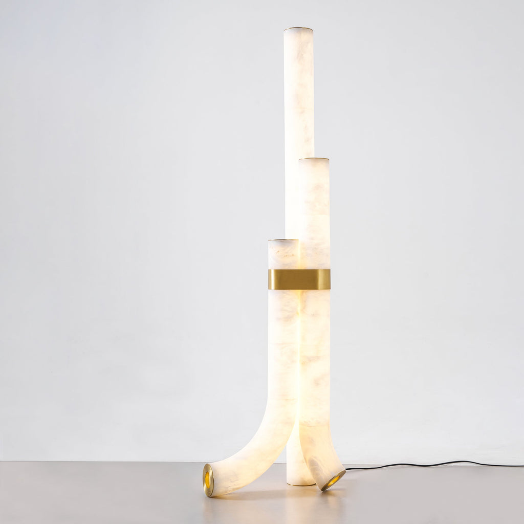 Lampadaire moderne Askild en Albâtre