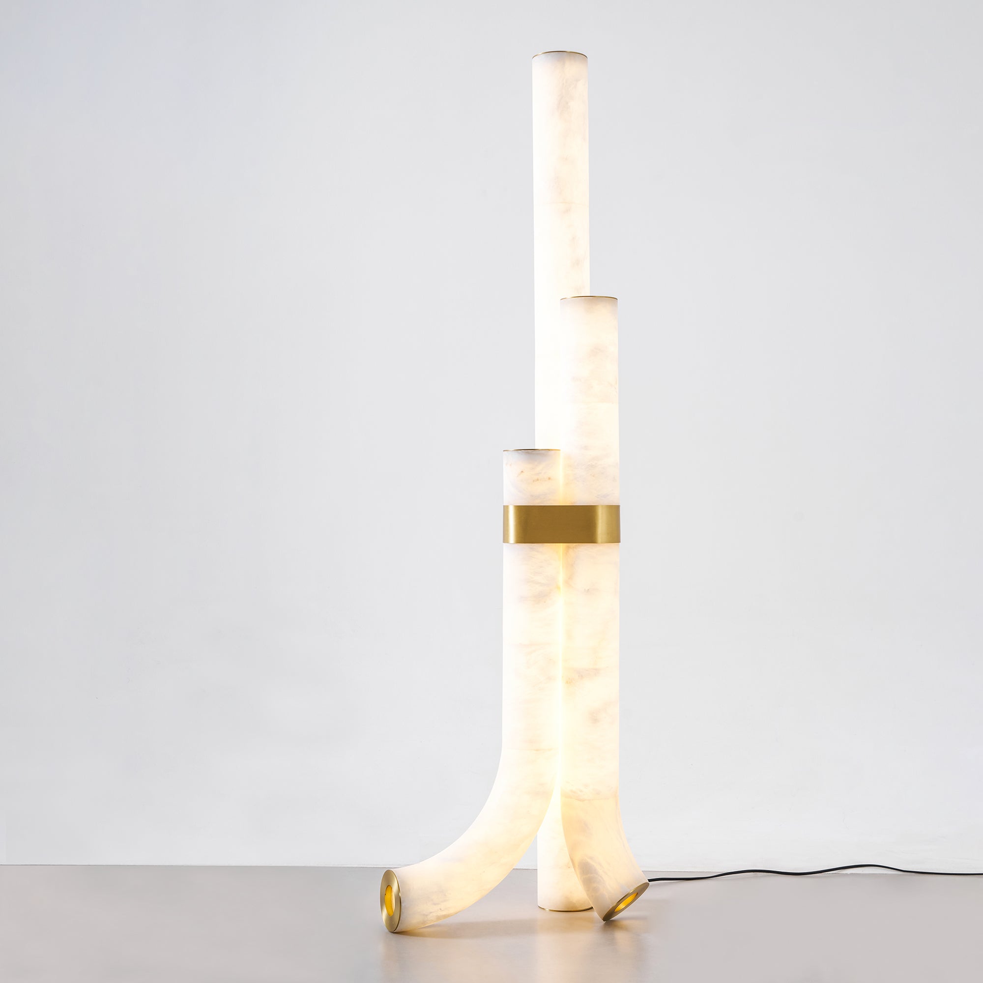 Lampadaire moderne Askild en Albâtre