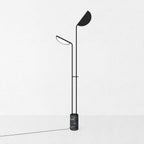 Lampadaire moderne Luca en Noir et noir marbre