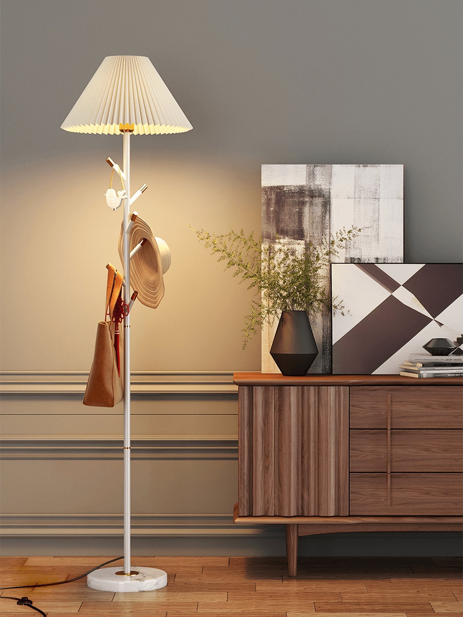 Lampadaire moderne Stav en Marbre Blanc