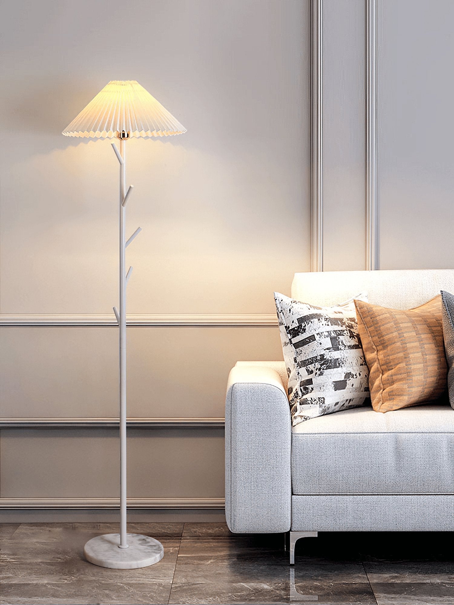 Lampadaire moderne Stav en Marbre Blanc