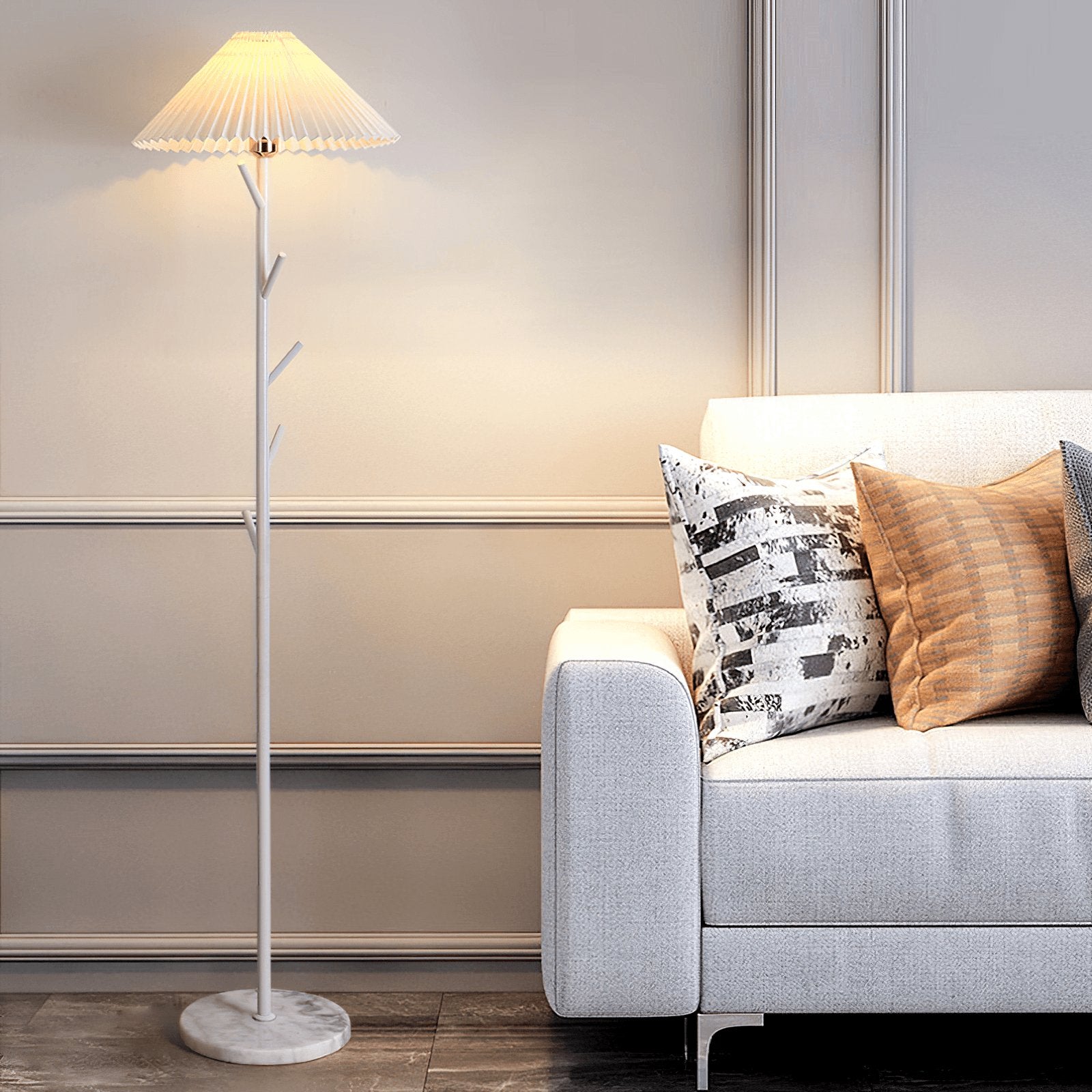 Lampadaire moderne Stav en Marbre Blanc