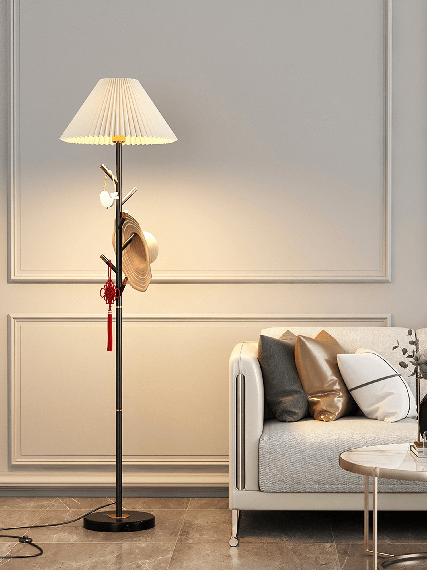 Lampadaire moderne Stav en Marbre Blanc