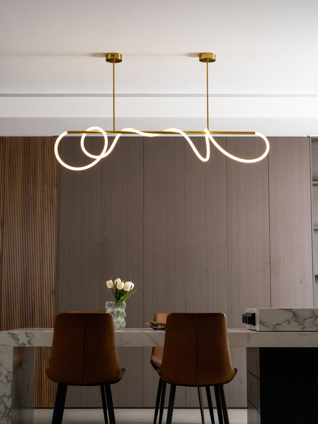 Lustre moderne Dagan en Métal Or et blanc