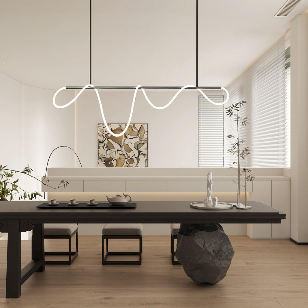 Lustre moderne Dagan en Métal Noir et blanc