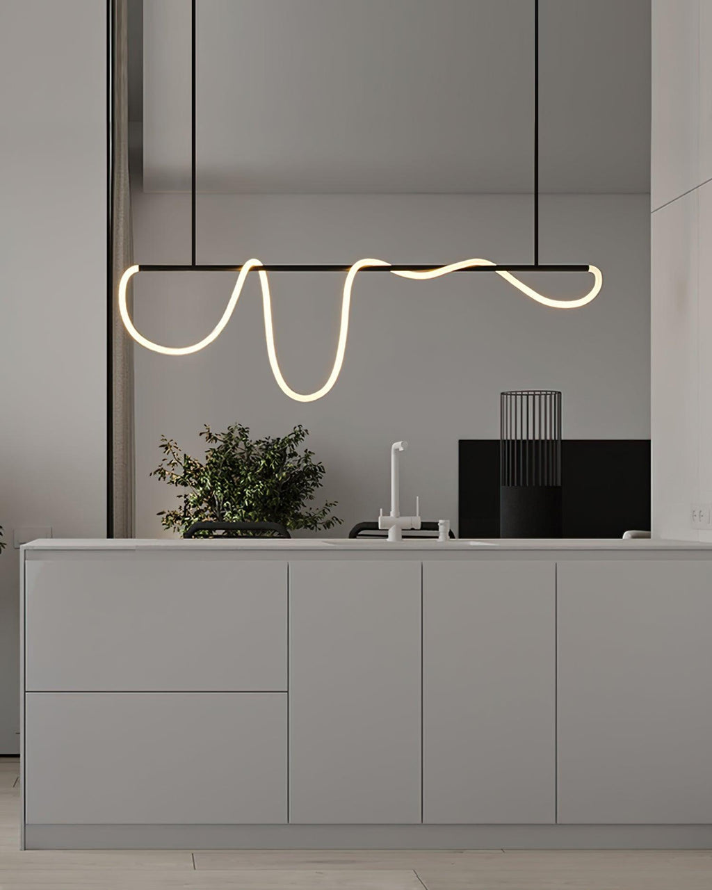 Lustre moderne Dagan en Métal Or et blanc