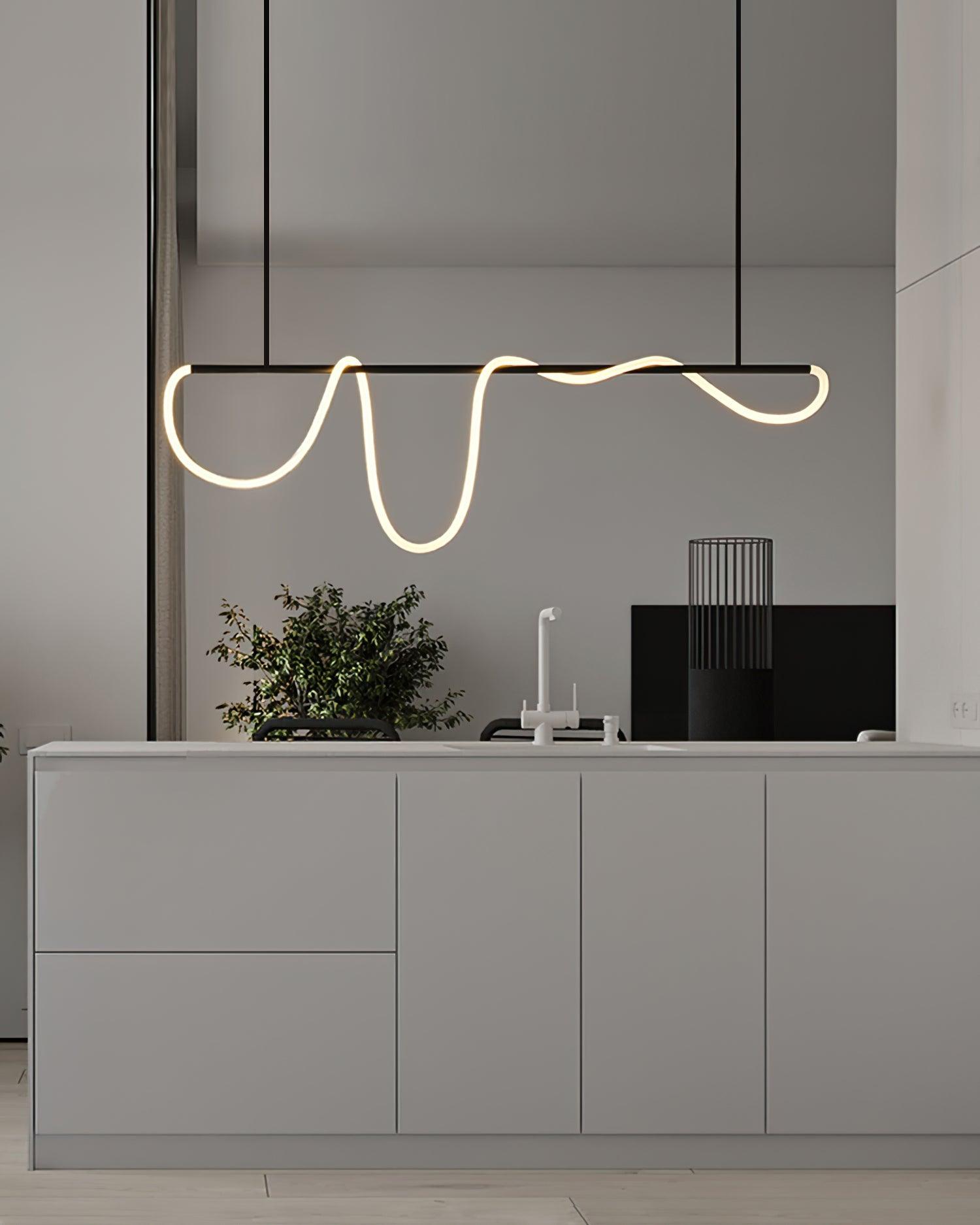 Lustre moderne Dagan en Métal Noir et blanc