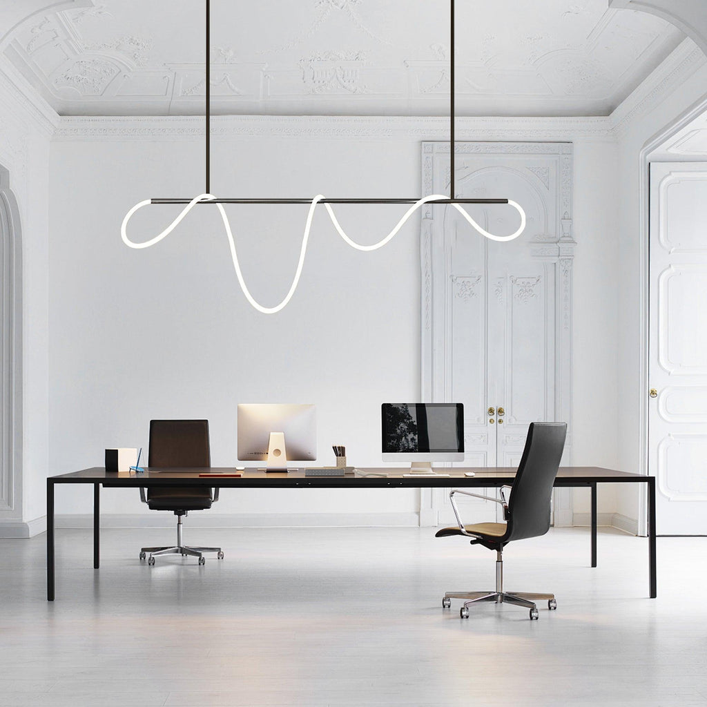 Lustre moderne Dagan en Métal Noir et blanc