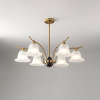 Lustre moderne Dame en Albâtre Laiton et dépoli blanc