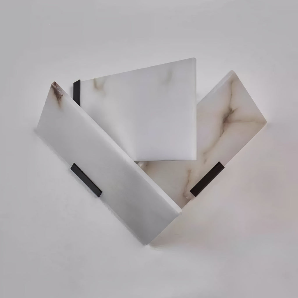 Applique murale moderne Didrek en Albâtre Blanc