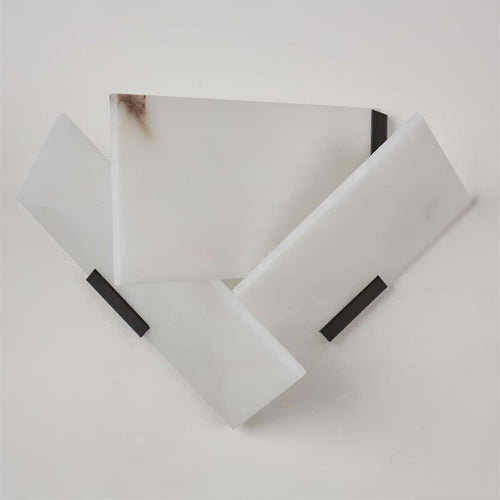 Applique murale moderne Didrek en Albâtre Blanc