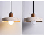 Suspension moderne Archie en Travertin jaune