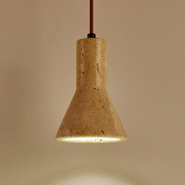 Suspension moderne Ensio en Travertin jaune
