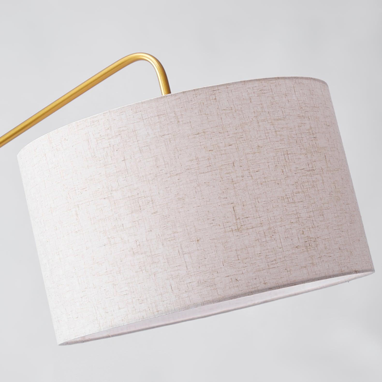 Lampadaire moderne Gudvar en Fer, Métal, Tissu, Marbre Noir et blanc
