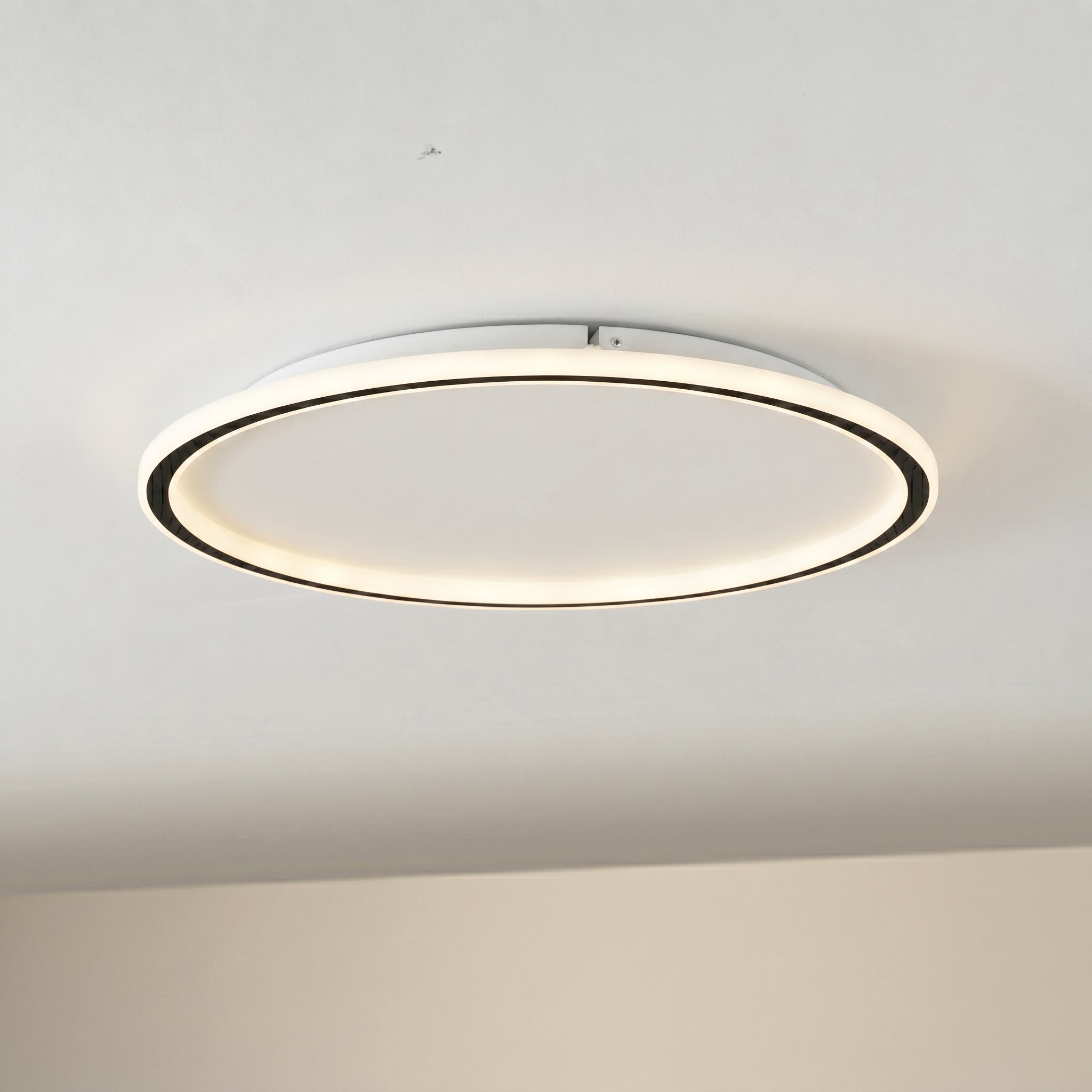 Plafonnier LED Scandinave Aapo Rond en Métal Blanc